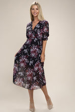 Load image into Gallery viewer, Floral Print  V Neck Maxi Dress
