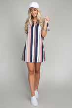 Load image into Gallery viewer, Multi striped print Tunic Dress
