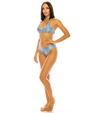 Load image into Gallery viewer, TWO PIECE DENIM BIKINI SET
